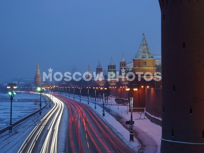 Зимний ночной Кремль - фото №78