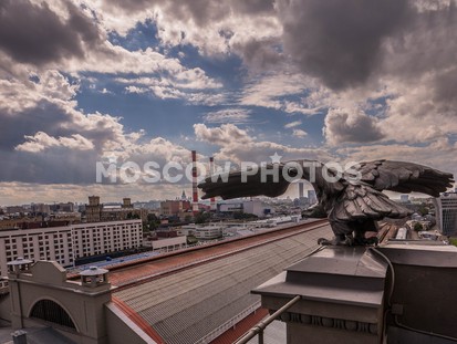 Вид на вокзал с часовой башни Киевского вокзала - фото №220