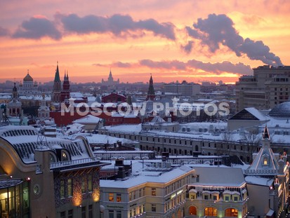Закат с ЦДМ зимой - фото №10