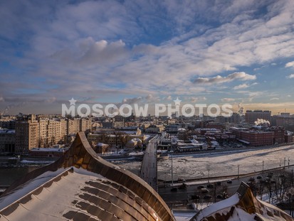 Вид с Храма Христа Спасителя зимой - фото №316