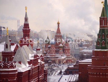 Красная площадь зимой сверху - фото №11