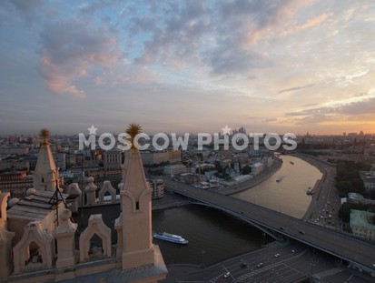 Москва сверху на закате - фото №31