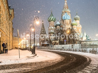 Собор Василия Блаженного в снег - фото №598