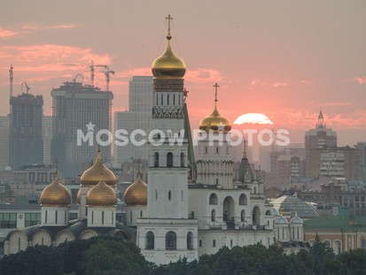 Башни Кремля на закате - фото №623