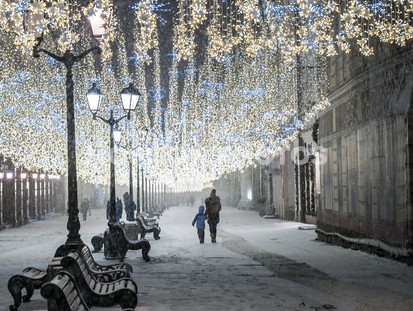 Никольская улица в снегу - фото №615